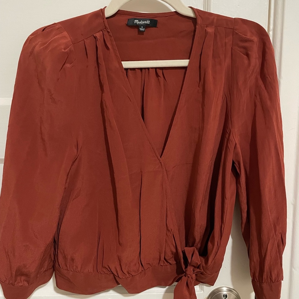 100% Silk Madewell tie top